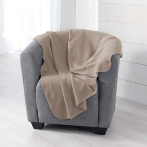 MILLOW, ΡΙΧΤΑΡΙ - ΚΟΥΒΕΡΤΑΚΙ FLEECE TAUPE 125x150cm