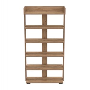 ΠΑΠΟΥΤΣΟΘΗΚΗ ΜΕΛΑΜΙΝΗ ΣΕ ΦΥΣΙΚΟ ΧΡΩΜΑ ΞΥΛΟΥ 73x30x142Υεκ.