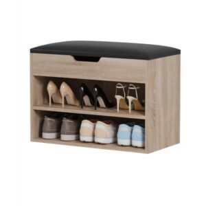 ΠΑΠΟΥΤΣΟΘΗΚΗ ΜΕ ΚΑΘΙΣΜΑ ΜΕΛΑΜΙΝΗ ΣΕ ΣΟΝΑΜΑ-ΚΑΘΙΣΜΑ ΚΑΦΕ 60x30x44Υ