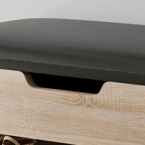 ΠΑΠΟΥΤΣΟΘΗΚΗ ΜΕ ΚΑΘΙΣΜΑ ΜΕΛΑΜΙΝΗ ΣΕ ΣΟΝΑΜΑ-ΚΑΘΙΣΜΑ ΚΑΦΕ 60x30x44Υ