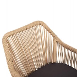 ΠΟΛΥΘΡΟΝΑ ΑΛΟΥΜΙΝΙΟΥ ΑΝΘΡΑΚΙ ΜΕ ΣΧΟΙΝΙ WICKER PE 56x66x82 εκ.