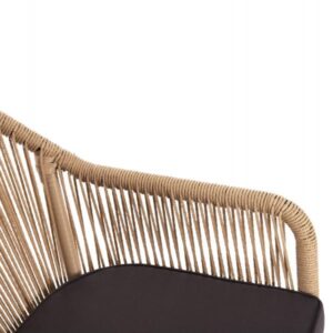 ΠΟΛΥΘΡΟΝΑ ΑΛΟΥΜΙΝΙΟΥ ΑΝΘΡΑΚΙ ΜΕ ΣΧΟΙΝΙ WICKER PE 56x66x82 εκ.