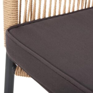 ΠΟΛΥΘΡΟΝΑ ΑΛΟΥΜΙΝΙΟΥ ΑΝΘΡΑΚΙ ΜΕ ΣΧΟΙΝΙ WICKER PE 56x66x82 εκ.