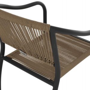 ΠΟΛΥΘΡΟΝΑ ΑΛΟΥΜΙΝΙΟΥ ΑΝΘΡΑΚΙ ΜΕ ΣΧΟΙΝΙ PE WICKER 57x63x80 εκ.