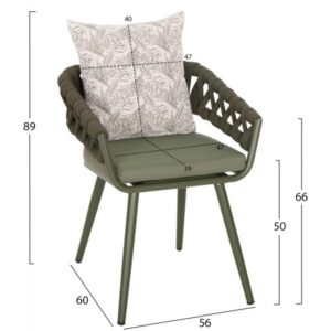 ΠΟΛΥΘΡΟΝΑ ΑΛΟΥΜΙΝΙΟΥ CAMDEN ΜΑΞΙΛΑΡΙ ΜΕ PRINT-DARK OLIVE 56x60x72-87Υεκ