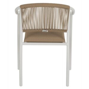 ΠΟΛΥΘΡΟΝΑ ΑΛΟΥΜΙΝΙΟΥ ΛΕΥΚΟ ΜΕ PE RATTAN WICKER 57x63x80Yεκ.