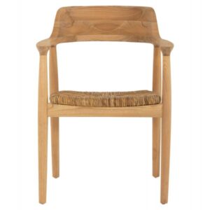 ΠΟΛΥΘΡΟΝΑ KINGSLEY2 ΑΠΟ ΞΥΛΟ ΤΕΑΚ ΚΑΙ ΚΑΘΙΣΜΑ ΨΑΘΑ 58x53x79 εκ.