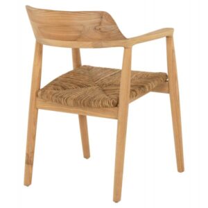 ΠΟΛΥΘΡΟΝΑ KINGSLEY2 ΑΠΟ ΞΥΛΟ ΤΕΑΚ ΚΑΙ ΚΑΘΙΣΜΑ ΨΑΘΑ 58x53x79 εκ.