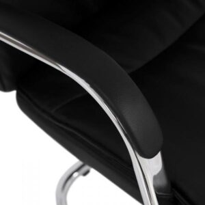 ΠΟΛΥΘΡΟΝΑ ΕΠΙΣΚΕΠΤΗ ΜΑΥΡΟ PU ΜΕ ΒΑΣΗ ΧΡΩΜΙΟΥ 57x66,5x102 cm