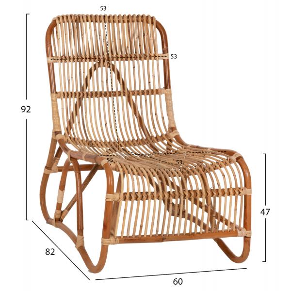 ΠΟΛΥΘΡΟΝΑ BRONNY ΕΞΩΤ.ΧΩΡΟΥ RATTAN ΣΕ ΦΥΣΙΚΟ ΧΡΩΜΑ 60x82x92Υ εκ.