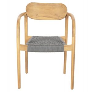 ΠΟΛΥΘΡΟΝΑ OSLO ΞΥΛΟ TEAK ΦΥΣΙΚΟ & ΓΚΡΙ ΣΧΟΙΝΙ 55x54x80Yεκ.