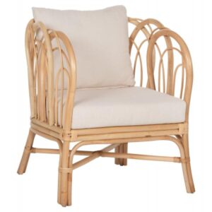 ΠΟΛΥΘΡΟΝΑ ESTOR RATTAN ΣΕ ΦΥΣΙΚΟ-ΛΕΥΚΟ ΜΑΞΙΛΑΡΙ 78x75x92Υ εκ.
