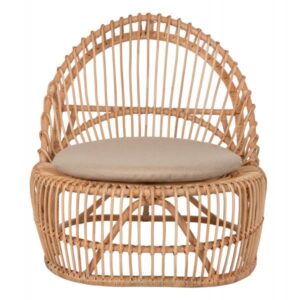 ΠΟΛΥΘΡΟΝΑ ENTROPY RATTAN ΦΥΣΙΚΟ ΜΕ ΕΚΡΟΥ ΜΑΞΙΛΑΡΙ 80x97x85Υεκ.