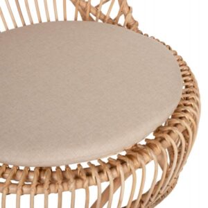 ΠΟΛΥΘΡΟΝΑ ENTROPY RATTAN ΦΥΣΙΚΟ ΜΕ ΕΚΡΟΥ ΜΑΞΙΛΑΡΙ 80x97x85Υεκ.