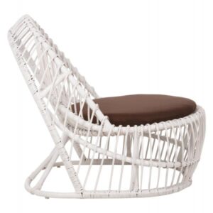 ΠΟΛΥΘΡΟΝΑ ENTROPY RATTAN ΛΕΥΚΟ ΜΕ ΚΑΦΕ ΜΑΞΙΛΑΡΙ 80x97x85Υεκ.