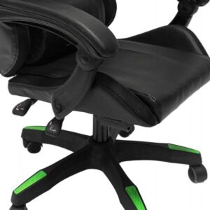 ΠΟΛΥΘΡΟΝΑ GAMING ΜΑΥΡΟ-ΠΡΑΣΙΝΟ PVC & NYLON 51x49x125Υεκ.