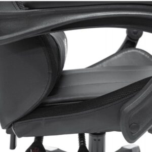 ΠΟΛΥΘΡΟΝΑ GAMING ΜΑΥΡΟ-ΓΚΡΙ PVC & NYLON 51x49x125Υεκ.