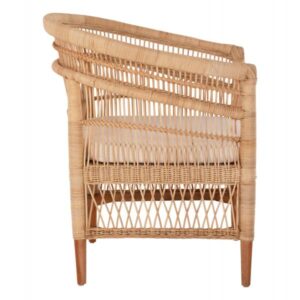ΠΟΛΥΘΡΟΝΑ MALAWI ΞΥΛΟ ΜΑΟΝΙ ΕΠΕΝΔΥΣΗ RATTAN ΛΕΥΚΟ ΜΑΞΙΛΑΡΙ ΚΑΘΙΣΜΑΤΟΣ 80x70x86Υεκ.