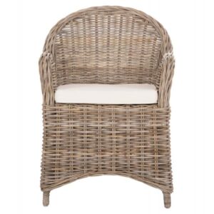 ΠΟΛΥΘΡΟΝΑ ΜΕ ΕΚΡΟΥ ΜΑΞΙΛΑΡΙ KEYLA ΚΑΦΕ RATTAN 63x65x87Υεκ.