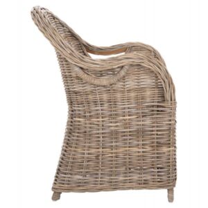ΠΟΛΥΘΡΟΝΑ ΜΕ ΕΚΡΟΥ ΜΑΞΙΛΑΡΙ KEYLA ΚΑΦΕ RATTAN 63x65x87Υεκ.