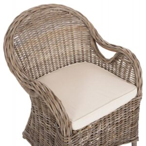 ΠΟΛΥΘΡΟΝΑ ΜΕ ΕΚΡΟΥ ΜΑΞΙΛΑΡΙ KEYLA ΚΑΦΕ RATTAN 63x65x87Υεκ.