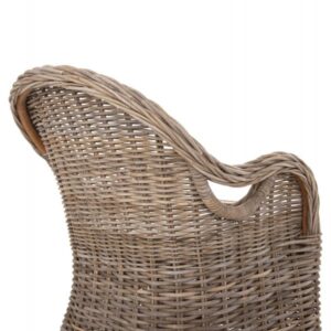 ΠΟΛΥΘΡΟΝΑ ΜΕ ΕΚΡΟΥ ΜΑΞΙΛΑΡΙ KEYLA ΚΑΦΕ RATTAN 63x65x87Υεκ.