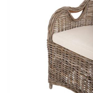ΠΟΛΥΘΡΟΝΑ ΜΕ ΕΚΡΟΥ ΜΑΞΙΛΑΡΙ KEYLA ΚΑΦΕ RATTAN 63x65x87Υεκ.