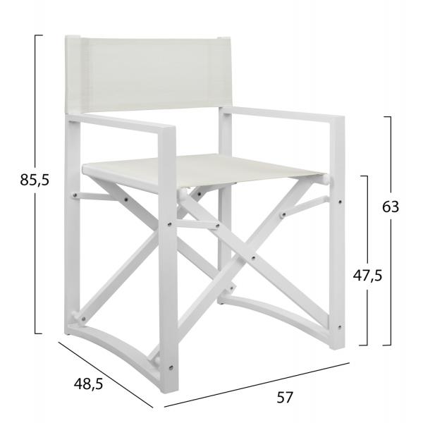 ΠΟΛΥΘΡΟΝΑ ΣΚΗΝΟΘΕΤΗ ΑΛΟΥΜΙΝΙΟΥ DUPRE ΛΕΥΚΟ 57x48,5x85.5Yεκ