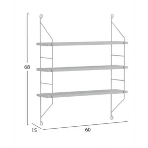 ΡΑΦΙΕΡΑ ΤΟΙΧΟΥ ΜΕΛΑΜΙΝΗΣ ΛΕΥΚΟ 60x15x68Y εκ.