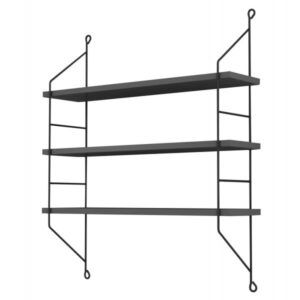 ΡΑΦΙΕΡΑ ΤΟΙΧΟΥ ΜΕΛΑΜΙΝΗΣ ΓΚΡΙ 60x15x68Y εκ.