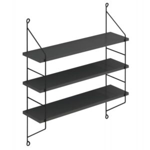 ΡΑΦΙΕΡΑ ΤΟΙΧΟΥ ΜΕΛΑΜΙΝΗΣ ΓΚΡΙ 60x15x68Y εκ.