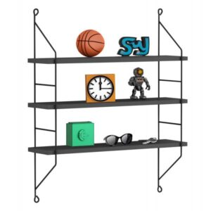 ΡΑΦΙΕΡΑ ΤΟΙΧΟΥ ΜΕΛΑΜΙΝΗΣ ΓΚΡΙ 60x15x68Y εκ.