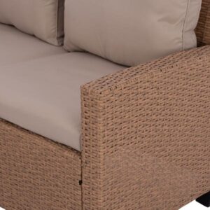 ΣΕΤ ΣΑΛΟΝΙ ΔΕΞΙΑ ΓΩΝΙΑ ΜΕ ΚΑΦΕ WICKER