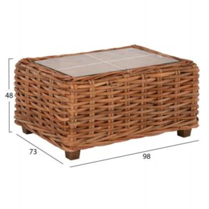 ΣΕΤ ΣΑΛΟΝΙ ΕΞ.ΧΩΡΟΥ TROPEL 4ΤΜΧ ΦΥΣΙΚΟ RATTAN-ΞΥΛΟ ΜΑΟΝΙ-ΛΕΥΚΑ ΜΑΞΙΛΑΡΙΑ