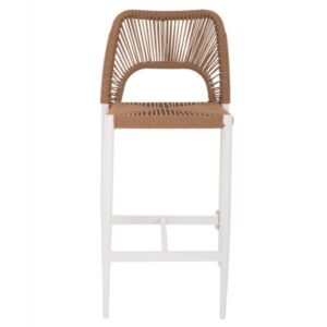 ΣΚΑΜΠΟ ΑΛΟΥΜΙΝΙΟΥ ΜΕ RATTAN ΜΕΣΑΙΟΥ ΥΨΟΥΣ ΛΕΥΚΟ 46x58x95Yεκ.