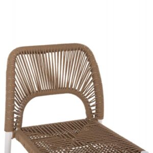 ΣΚΑΜΠΟ ΑΛΟΥΜΙΝΙΟΥ ΜΕ RATTAN ΜΕΣΑΙΟΥ ΥΨΟΥΣ ΛΕΥΚΟ 46x58x95Yεκ.