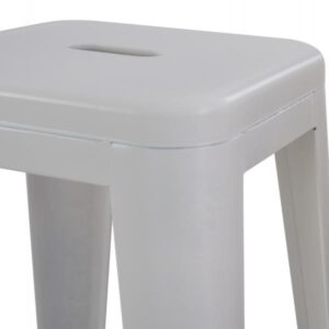 ΣΚΑΜΠΟ BAR ΜΕΤΑΛΛΙΚΟ ΣΕ ΛΕΥΚΟ ΜΑΤ 43x43x78 εκ.