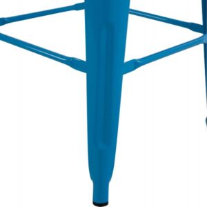ΣΚΑΜΠΟ BAR ΜΕΤΑΛΛΙΚΟ ΣΕ ΜΠΛΕ 43x43x78 εκ.