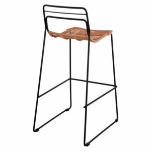 ΣΚΑΜΠΟ ΜΕΤΑΛΛΙΚΟ ALLEGRA ΜΕ WICKER ΣΕ ΜΠΕΖ ΑΠΟΧΡΩΣΗ 48x53x100 εκ.