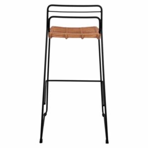 ΣΚΑΜΠΟ ΜΕΤΑΛΛΙΚΟ ALLEGRA ΜΕ WICKER ΣΕ ΜΠΕΖ ΑΠΟΧΡΩΣΗ 48x53x100 εκ.