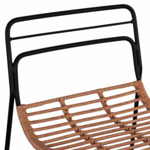 ΣΚΑΜΠΟ ΜΕΤΑΛΛΙΚΟ ALLEGRA ΜΕ WICKER ΣΕ ΜΠΕΖ ΑΠΟΧΡΩΣΗ 48x53x100 εκ.