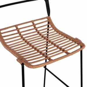 ΣΚΑΜΠΟ ΜΕΤΑΛΛΙΚΟ ALLEGRA ΜΕ WICKER ΣΕ ΜΠΕΖ ΑΠΟΧΡΩΣΗ 48x53x100 εκ.