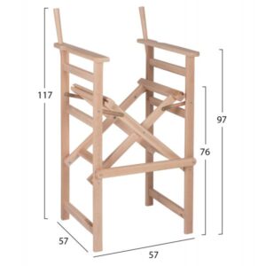 ΣΚΑΜΠΟ ΜΠΑΡ ΣΚΗΝΟΘΕΤΗ PALMER ΑΒΑΦΟΣ ΣΚΕΛΕΤΟΣ 57x57x117Yεκ.