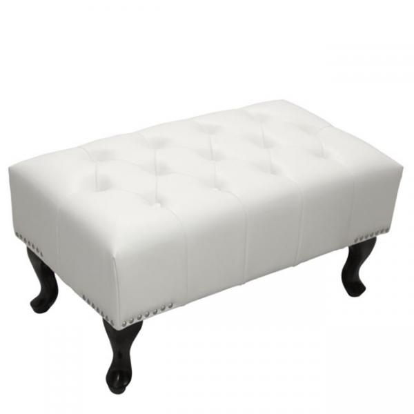 ΤΑΜΠΟΥΡΕ ΥΠΟΠΟΔΙΟ T.CHESTERFIELD PU ΛΕΥΚΟ-ΜΑΥΡΑ ΠΟΔΙΑ 80x44x39Yεκ.