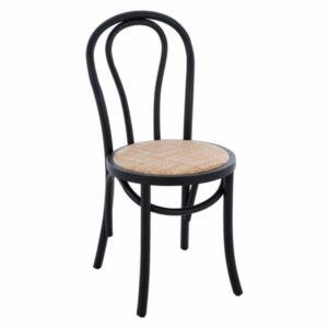 ΞΥΛΙΝΗ ΚΑΡΕΚΛΑ ΤΥΠΟΥ ΒΙΕΝΝΗΣ ΑΠΟ ΞΥΛΟ ΟΞΙΑΣ ΣΕ ΧΡΩΜΑ ΜΑΥΡΟ 40x40x87Υεκ.