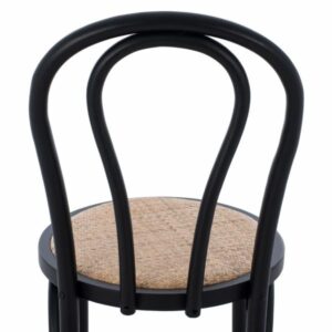 ΞΥΛΙΝΗ ΚΑΡΕΚΛΑ ΤΥΠΟΥ ΒΙΕΝΝΗΣ ΑΠΟ ΞΥΛΟ ΟΞΙΑΣ ΣΕ ΧΡΩΜΑ ΜΑΥΡΟ 40x40x87Υεκ.