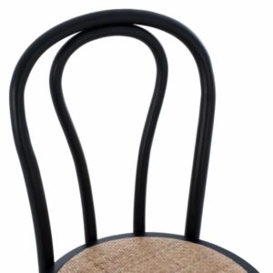 ΞΥΛΙΝΗ ΚΑΡΕΚΛΑ ΤΥΠΟΥ ΒΙΕΝΝΗΣ ΑΠΟ ΞΥΛΟ ΟΞΙΑΣ ΣΕ ΧΡΩΜΑ ΜΑΥΡΟ 40x40x87Υεκ.