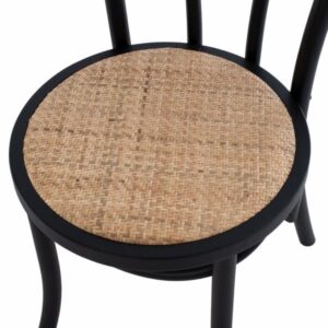 ΞΥΛΙΝΗ ΚΑΡΕΚΛΑ ΤΥΠΟΥ ΒΙΕΝΝΗΣ ΑΠΟ ΞΥΛΟ ΟΞΙΑΣ ΣΕ ΧΡΩΜΑ ΜΑΥΡΟ 40x40x87Υεκ.