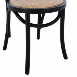 ΞΥΛΙΝΗ ΚΑΡΕΚΛΑ ΤΥΠΟΥ ΒΙΕΝΝΗΣ ΑΠΟ ΞΥΛΟ ΟΞΙΑΣ ΣΕ ΧΡΩΜΑ ΜΑΥΡΟ 40x40x87Υεκ.