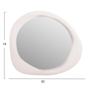 ΚΑΘΡΕΠΤΗΣ ΤΟΙΧΟΥ ΟΒΑΛ MDF ΣΕ ΥΠΟΛΕΥΚΟ 82x3,5x74Υεκ
